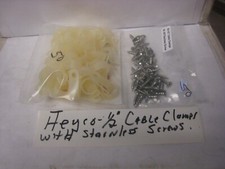 50 HEYCO Cable Clamp R-Type  1/2-Inch W/Screw Nylon Screw Mounting Cord Fastener