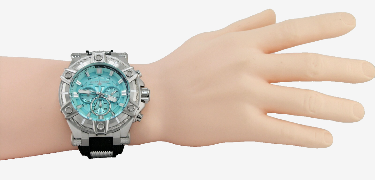 NEW CHASE DURER BY INVICTA AVIATOR CDW-0134 TURQUOISE CHRONOGRAPH