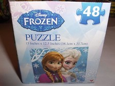 Frozen-Anna  Elsa 48 Piece Disney Puzzle 15 Inches X 12 1/2 Inches New Free 2US