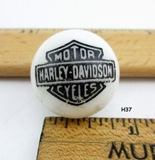 Vintage Harley Davidson Motorcycles Black on White Marble in VGC H37