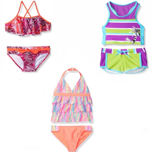 Badeanzug Damen Erdbeer Print - Rüschen Bikini Mit Trägern Polyester