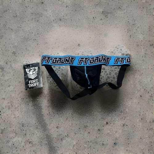 FORT TROFF Grunt Size Sm Shadow Athletic Supporter - Black/Blue/White - Jock - 第 1/6 張圖片