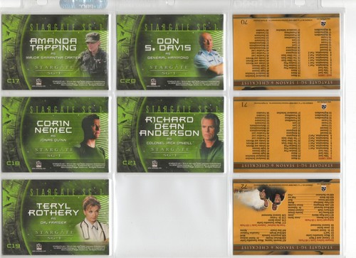 2004 Rittenhouse Stargate SG-1 Season 6 Base Set, Insert Sets, Autographs + more - Imagen 15 de 24