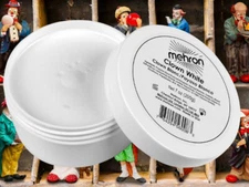 Mehron Clown White Makeup Professional Stage Theater Face Body Paint Cream 7 oz.