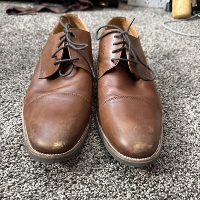 Florsheim Mens Cognac Leather Oxford Dress Shoes Comfortech Size 9.5M Men main image 4