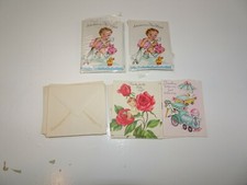 Vintage SEALED Sterling Greeting Baby Announcement Cards with Envelopes