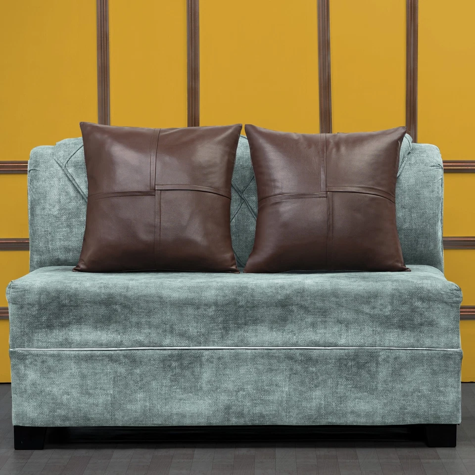 NUEVA Funda de Almohada de Cuero Marrón Piel de Cordero Sofá Funda de Cojín Decoración de Habitación y Dormitorio Foto 2 de 4