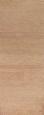 Durable Contemporary Gabbeh Solid Design Wool Rug Runner - Made to Last! 3x10 ft