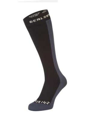 Sealskinz Worstead wasserdichte knielange Socken für kaltes Wetter - schwarz