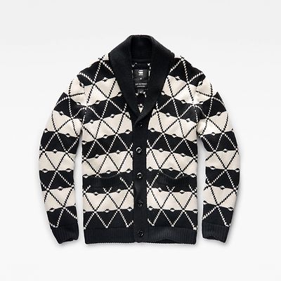 G-Star Raw Mens Core Jacquard Shawl Cardigan Sweater