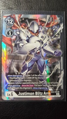 Justimon Blitz Arm EX2-038 M-NM Digimon Digital Hazard Series