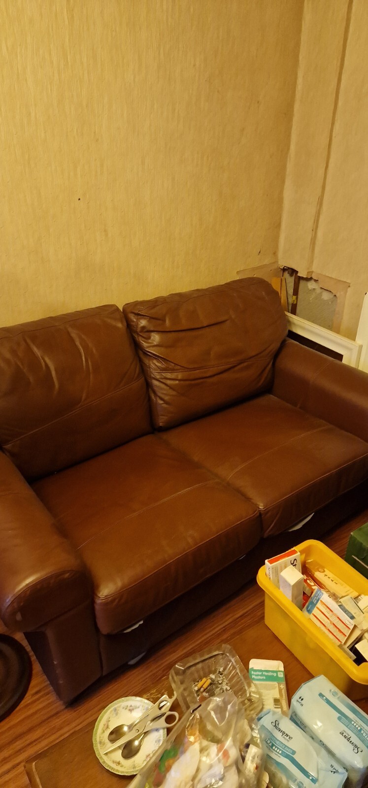 2 x 2 seater brown sofas eBay