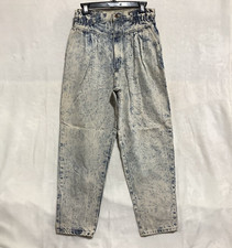 VTG Carriage Court BLUES Acid Wash Jeans Sz 12 Mom Super High Waist USA Made 80s
