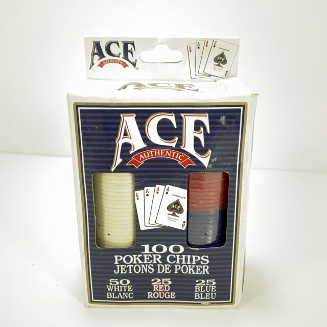 ACE Authentic 100 Poker Chips - New/Sealed