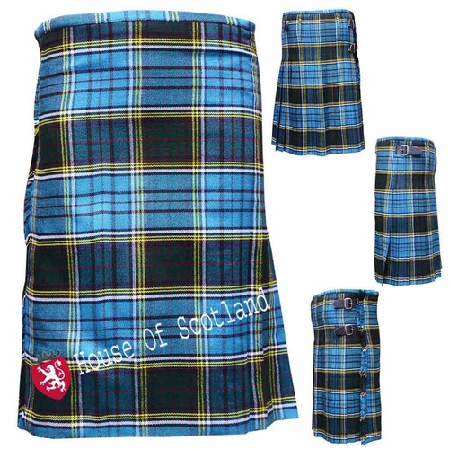 Men's Scottish Kilt Anderson 8 yards 16oz Acrylic Wool Tartan Kilt Flashes - Picture 3 of 5