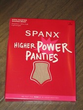 SPANX HIGHER POWER HIGH-WAIST SHAPER PANTIES IN SOFT NUDE SIZE LARGE NEW