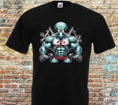 MAN & WOMAN - T-SHIRT - PRINT - SHIRT - SPONGEBOB - THADÄUS - HOBBYSHIRT - GYM