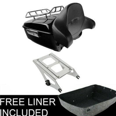 King Pack Trunk Pad Two-Up Mount Rack Fit For Harley Tour Pak Touring 2014-2023