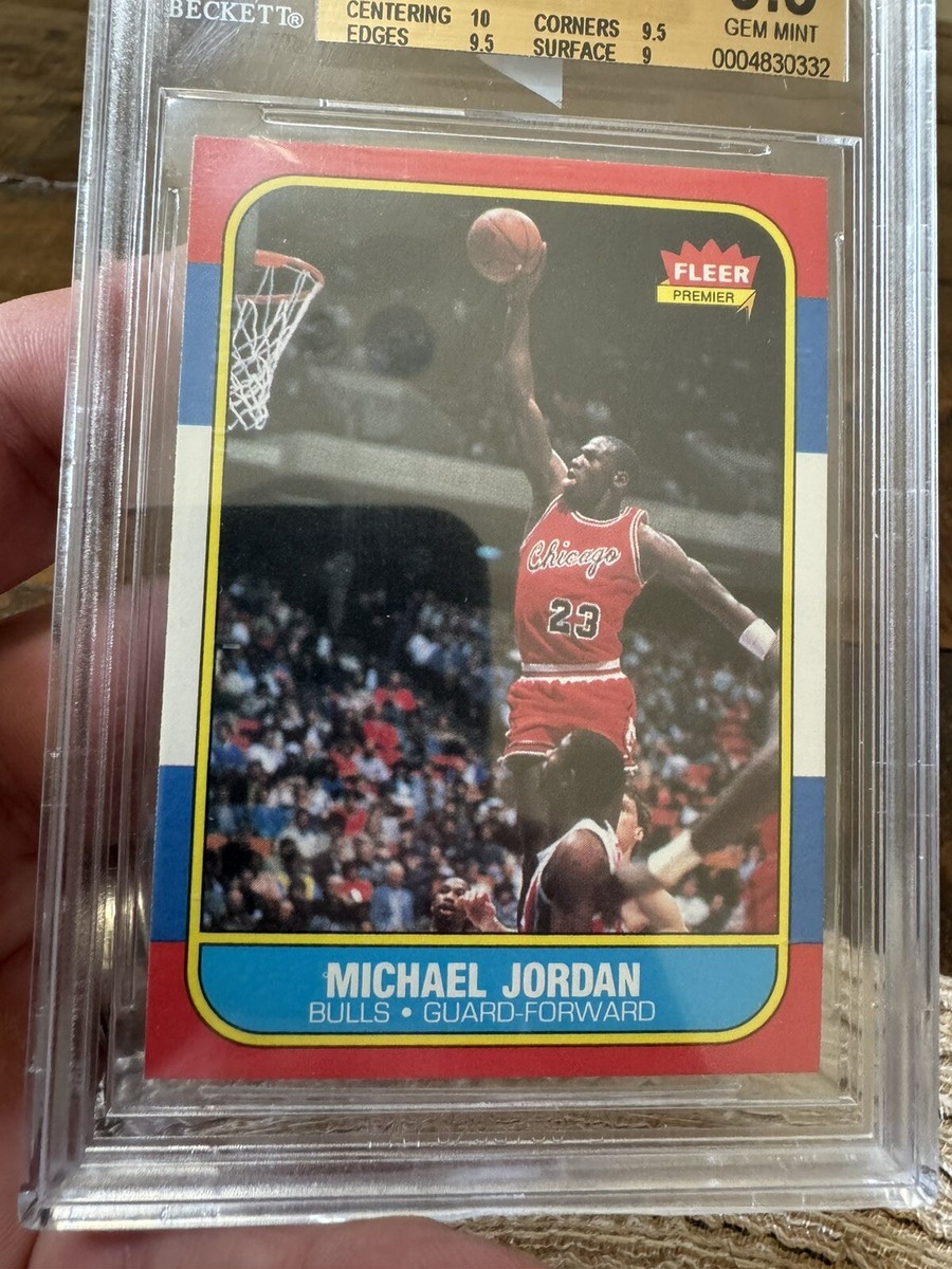 1986 FLEER BASKETBALL MICHAEL JORDAN ROOKIE #57 BGS 9.5 GEM MINT