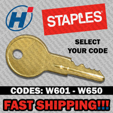 Hirsh Desk and Staples File Cabinet Replacement Key Cut to Your Code W601 - W650