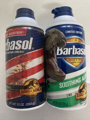 Jurassic World Dominion JP Limited Edition Barbasol Shaving Cream Can T-REX 2