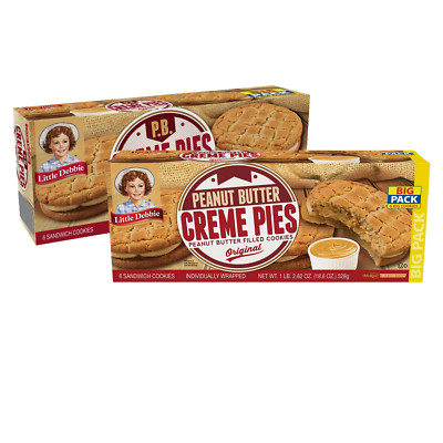 Little Debbie Peanut Butter Creme Pies, 2 Big Pack Boxes