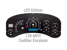 Escalade LED Edition Gauge Face Overlay for 1999-2002 Truck and SUV GM 120 MPH