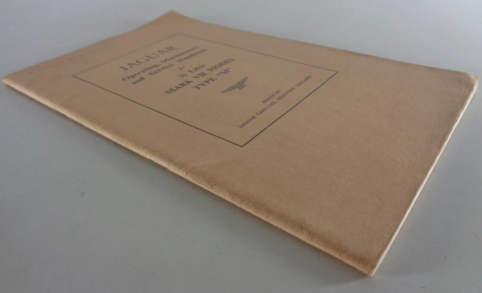 Manuale Di Istruzioni Jaguar 3 1/2 / 3,5 Litri Mark VII / Mk. 7 Tipo M Dal 1954 - Immagine 2 di 4