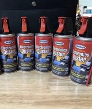 Electronic Air Duster Cans 5 Pack 2 Oz Cans Hard 2 Reach Dust Compressed Gas