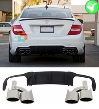 Diffusor Unten Stoßstange Doppelt Auspuffanlage Mercedes W204 2012 IN Dann Look