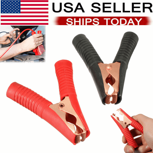 2PCS Car Alligator Clips Crocodile Clip Battery Test Clamps 100A Red