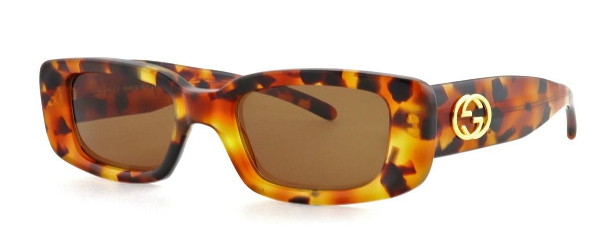 美品✨GUCCI Sunglasses Tortoiseshell Unisex Vintage GUCCI GG2409/S D19 49mm Tortoise Gold GG Sunglasses