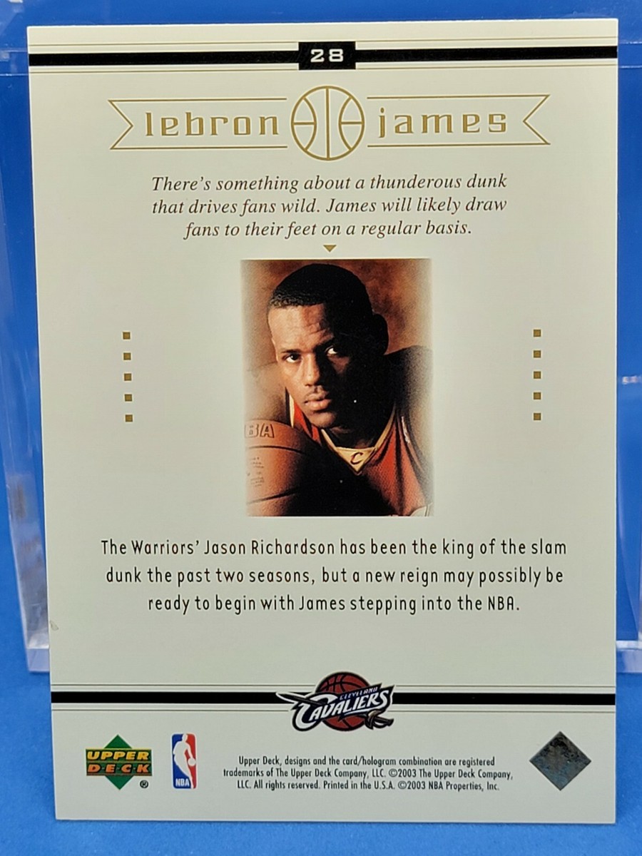 SP03 NBA Lebron James カード RC 2003 LEBRON JAMES UPPER DECK ROOKIE RC CARD #28 NBA HOF GOAT
