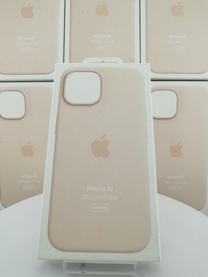 Original Apple iPhone 15 Silikon Hülle Case mit MagSafe MXPH3ZM/A Hellrosa