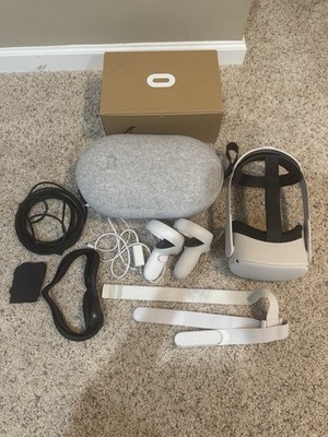 Oculus Quest 2 VR Headset White 256GB Elite Head Strap & Case