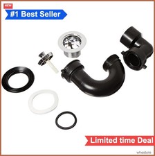 Bathtub Drain Trap Pack Chrome Popstop ABS P-Trap with Gaskets