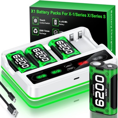 4*6200 mWh Rechargeable Controller Battery Pack for Xbox Series X|S/Xbox One