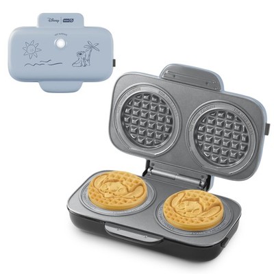 Electric Waffle Maker Double Mini 4 Plates Disney Lilo Stitch DIWD024GBBU4 Dash