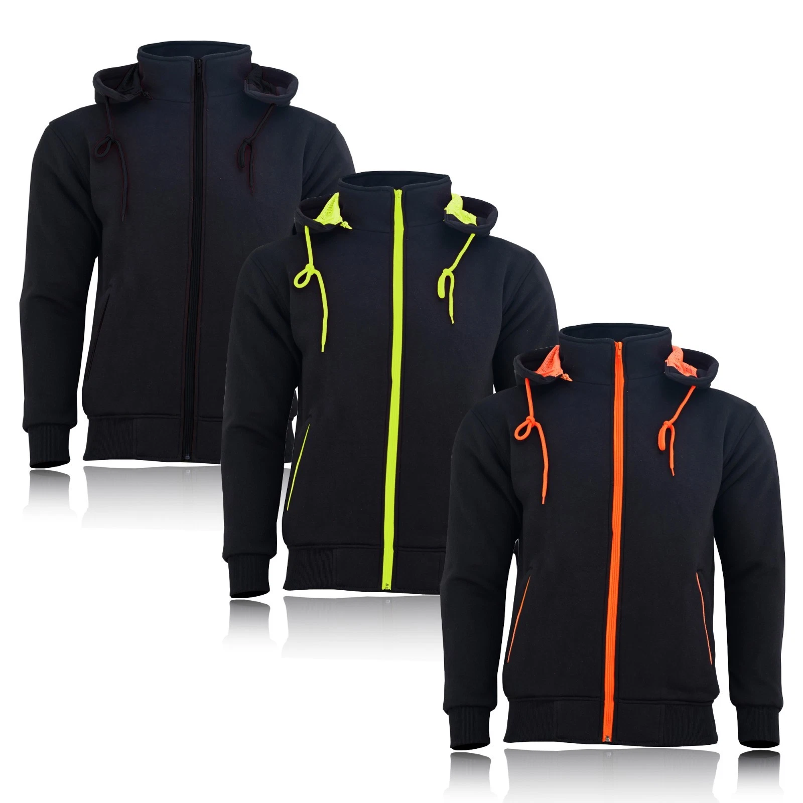Motorcycle Motorbike Armoured Hoodie Hoody Fleece Jacket Zip Up Removable Armour
Opens in a new wind