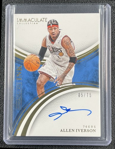 ALLEN IVERSON 2024-25 PANINI IMMACULATE COLL #INK-AIV IMMACULATE INK AUTO 5/75