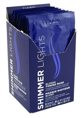 BL Clairol Shimmer Lights Blonde Toning Mask 1oz X12 Pieces