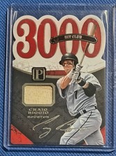 2016 Panini Prizm Craig Biggio AUTO BAT RELIC #189/199 HOF Silver Ink Astros