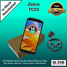 Zebra TC53 TC530 Mobile Computer Barcode Scanner TC530E-0T1E1B1000-NA Android 14