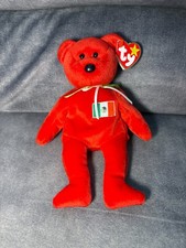 Osito Bear TY 4299 Beanie Babies New Tags W/ Errors Mint Condition Mexican Flag