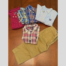 Chaps 18M Toddler Dress Clothes Bundle - 5 NEW Shirts & Pants