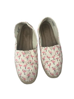 Mia Amore Canvas Flamingo Espadrille Shoes Loafers Womens 11 Beach Vacation