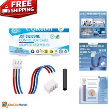 20-Piece JST 2.54mm XH Connector Kit - High Temp Silicone Cables  Accessories