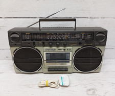 1980s Sharp Ghettoblaster GF-6565E Retro Boombox Radio Cassette - Working !