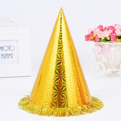 10 Pcs Partyhüte Glitzer Geburtstagspartyhüte Geburtstagsparty-Hut Farbenfrohe