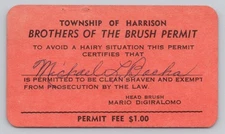 Brothers of the Brush Permit, Humor Membership Card